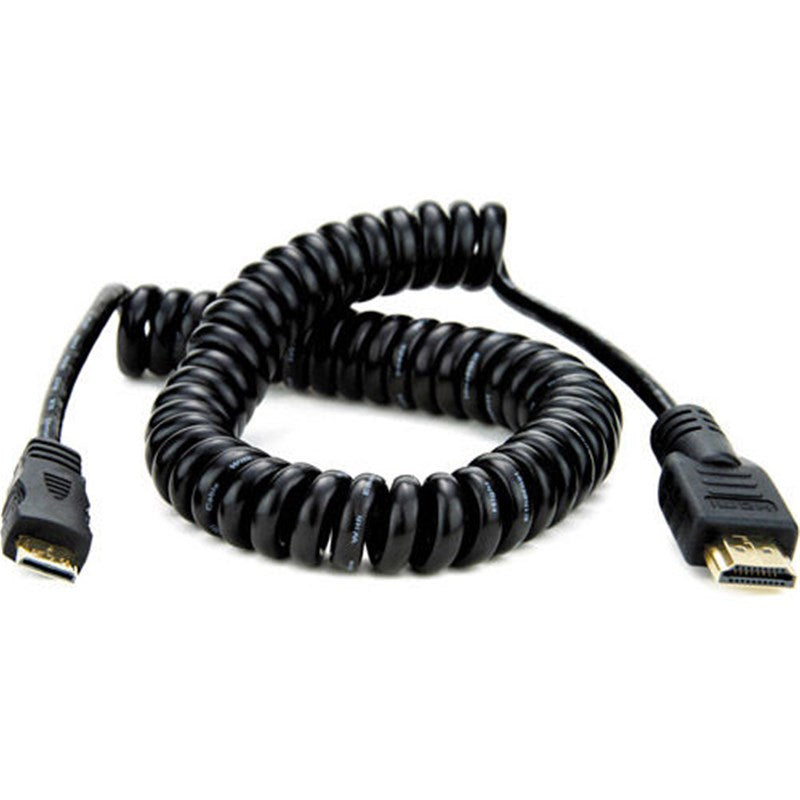 Atomos 30cm Coiled Mini to Full HDMI Cable