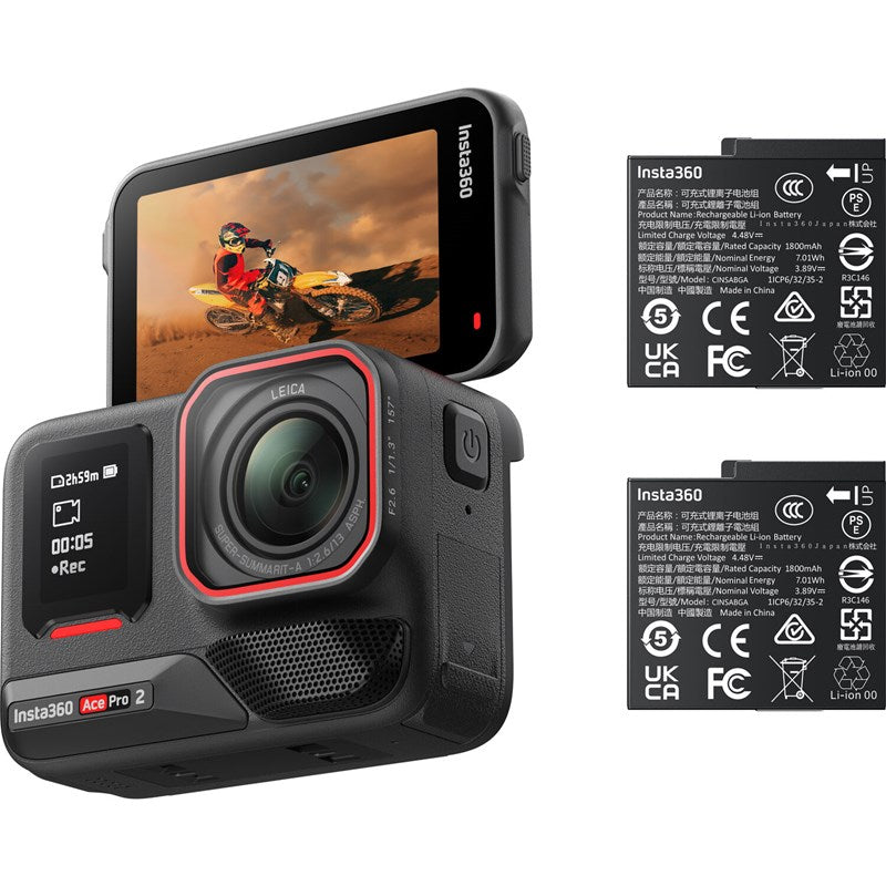 Insta360 Ace Pro 2 Action Camera – Dual Battery Bundle