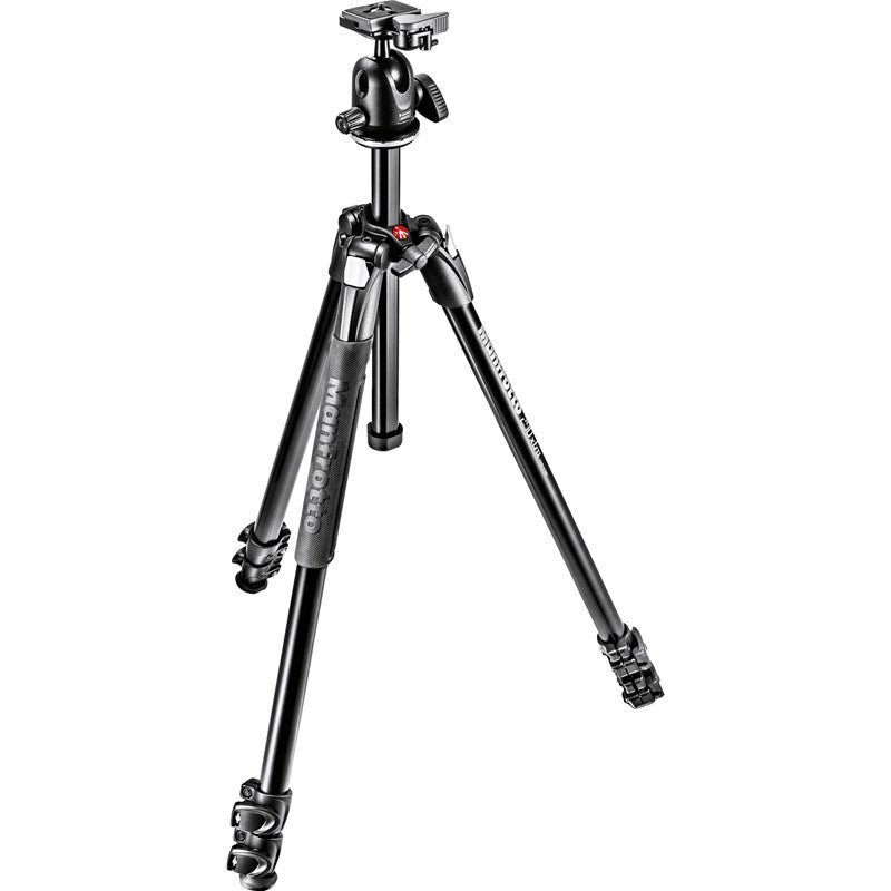 Manfrotto 290 Xtra Alu 3-Section Tripod Kit with 494RC2 Ball Head (MK290XTA3-BH)
