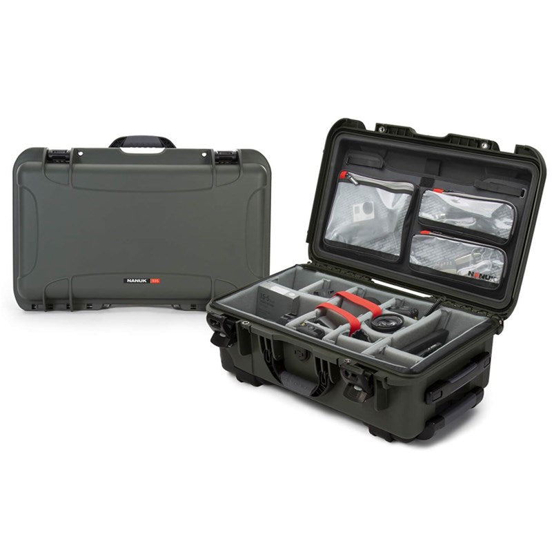 Nanuk 935 Pro Photo Kit - Rolling Case (Olive)