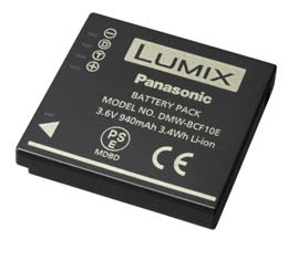 Panasonic DMWBCF10 - Lithium Ion Battery for DMC - TS1 / FX48 / FX580 / FS Series