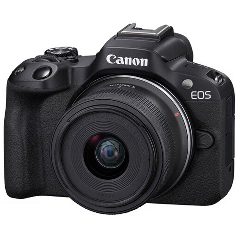 Canon EOS R50 Mirrorless Camera w/ 18-45mm Lens (Black) + BONUS ITEMS