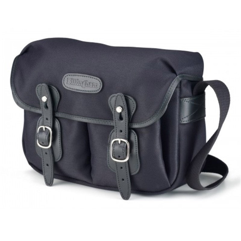 Billingham Hadley Small (Black fibrenyte, Black leather, Nickel fittings)