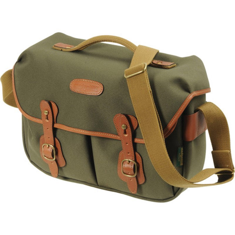 Billingham Hadley Pro (Sage Fibrenyte, tan leather, brass fittings)