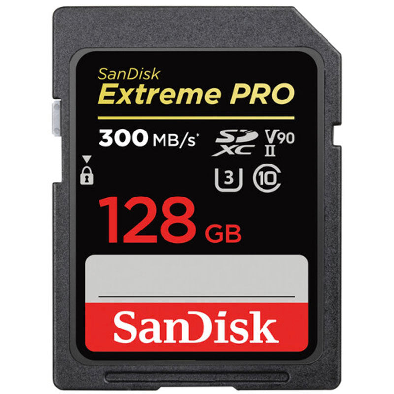 SanDisk 128GB Extreme PRO UHS-II SDXC Memory Card 300mb/s