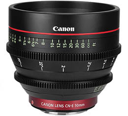 Canon CN-E 50mm T1.3 L F Cine Lens (EF Mount)