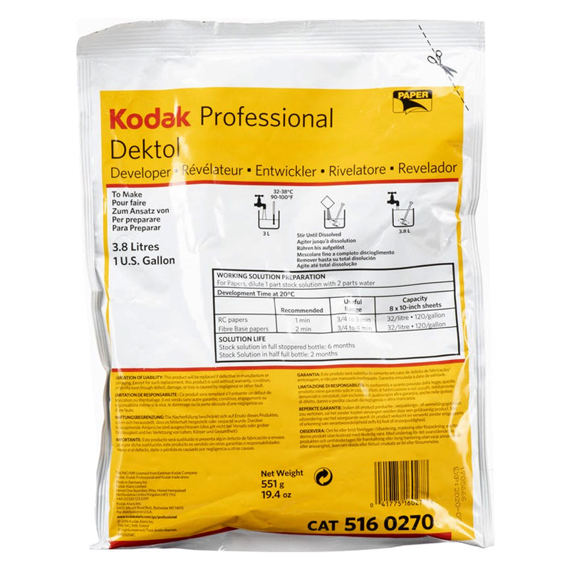 Kodak Professional Dektol Developer (Packet to make 1 Gallon)