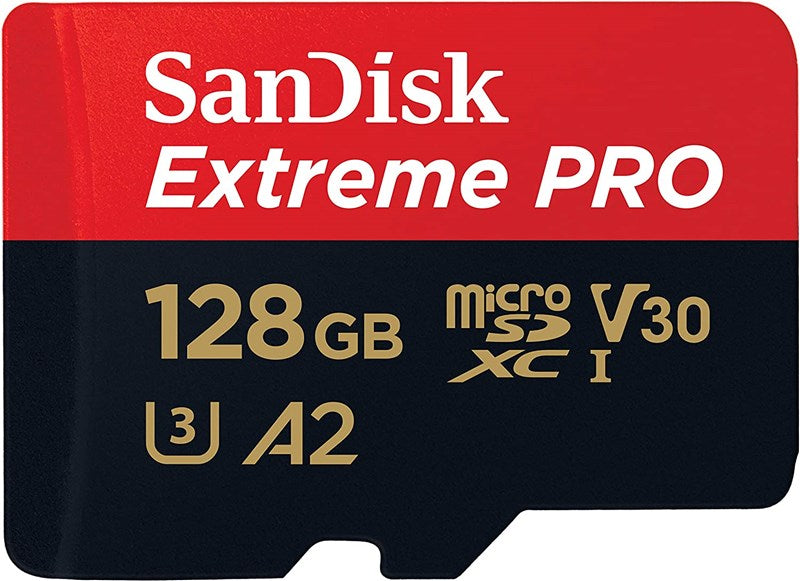 SanDisk Extreme Pro SDXC UHS-I U3 A2 V30 128GB + Adapter