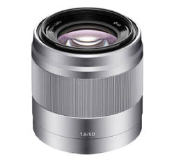 Sony SEL 50mm F1.8 OSS E-mount Lens (Silver) (SEL50F18)