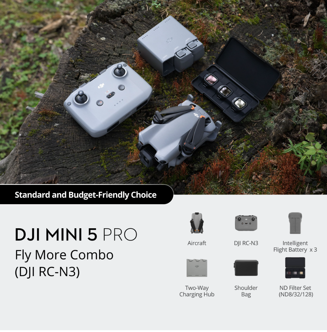 DJI Mini 5 Pro Fly More Combo w/ RC-N3 Remote