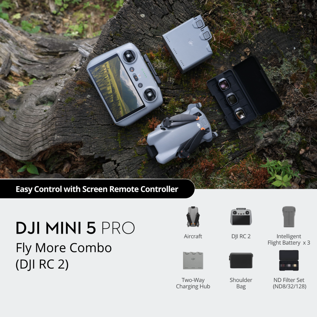 DJI Mini 5 Pro Fly More Combo w/ RC-2 Remote