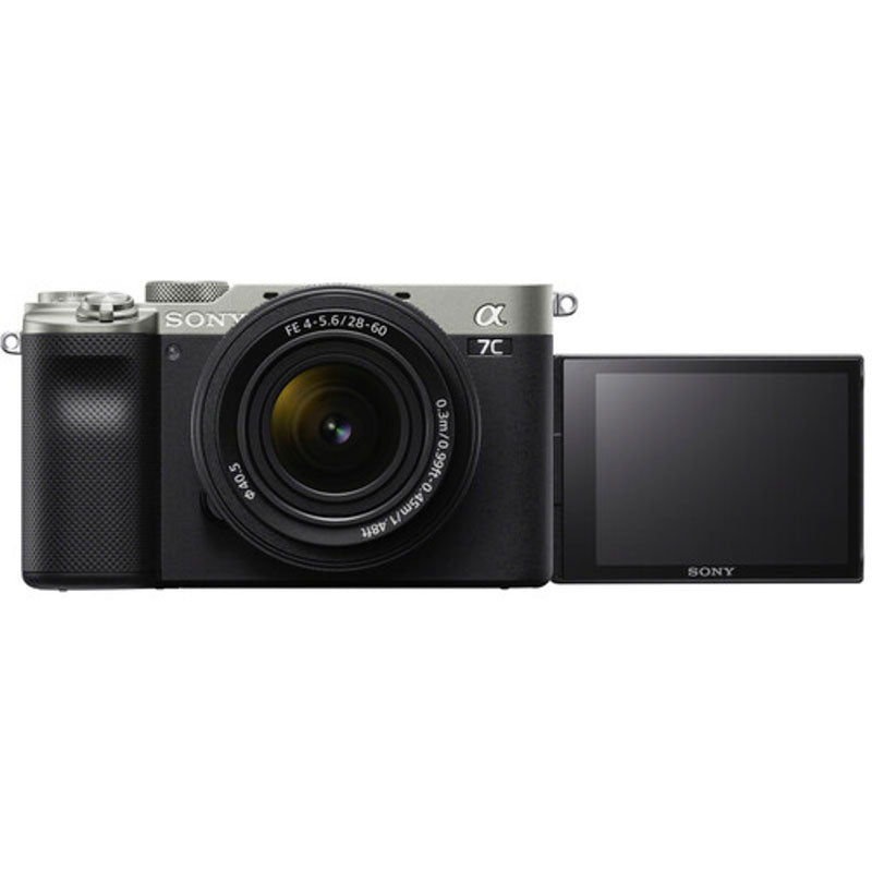 Sony Alpha 7C Mirrorless Camera w/ 28-60mm Lens (Silver) + BONUS ITEMS