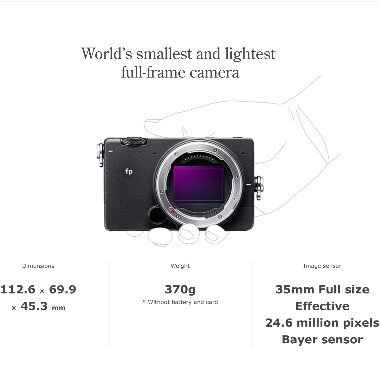 Sigma fp Mirrorless Digital Camera (Body)