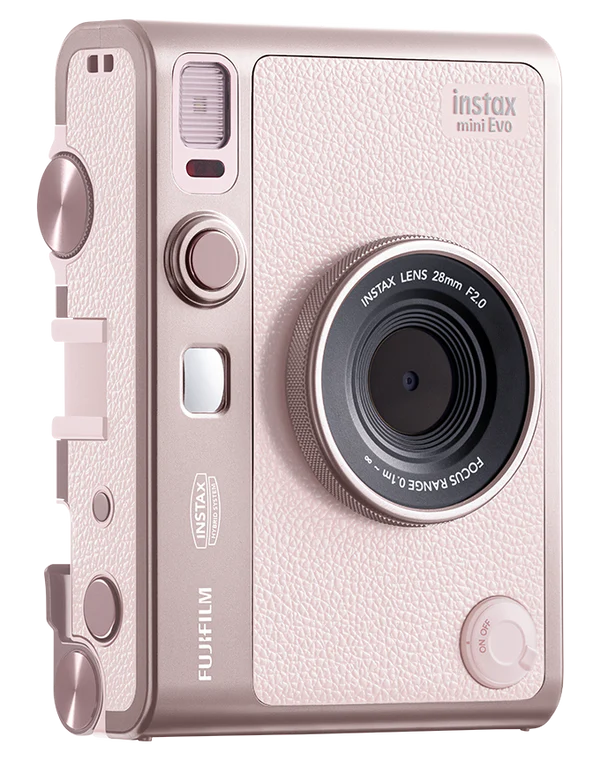 FUJIFILM INSTAX MINI EVO Hybrid Instax Camera (Gentle Rose)