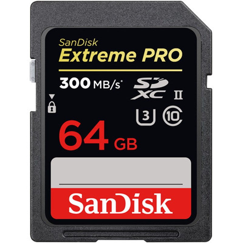 SanDisk 64GB Extreme PRO UHS-II SDXC Memory Card 300mb/s